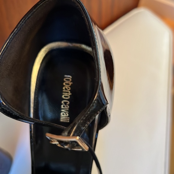 ROBERTO CAVALLI 38 1/2 made in italy. All leather max snake print heel perfect - Picture 4 of 12
